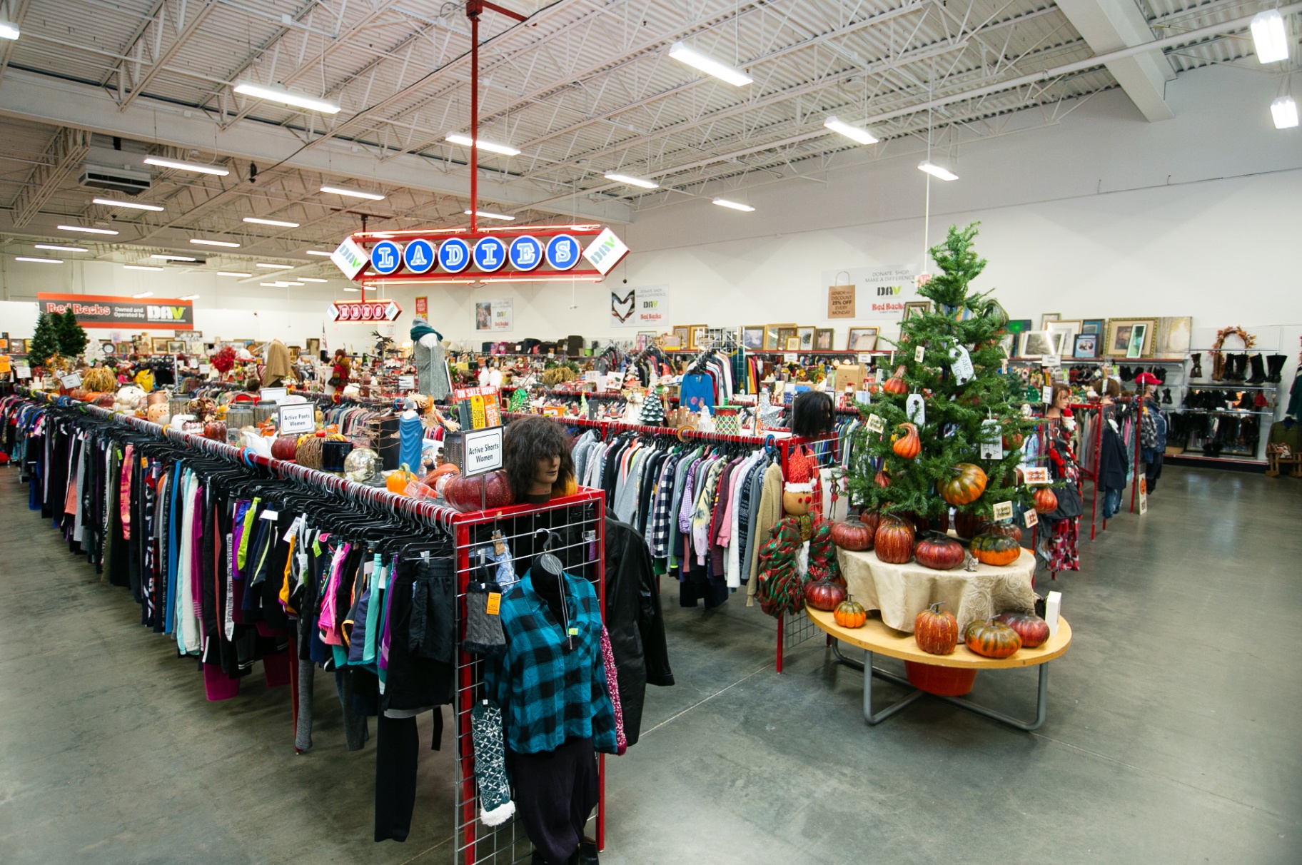 Ladies section and seasonal floor display