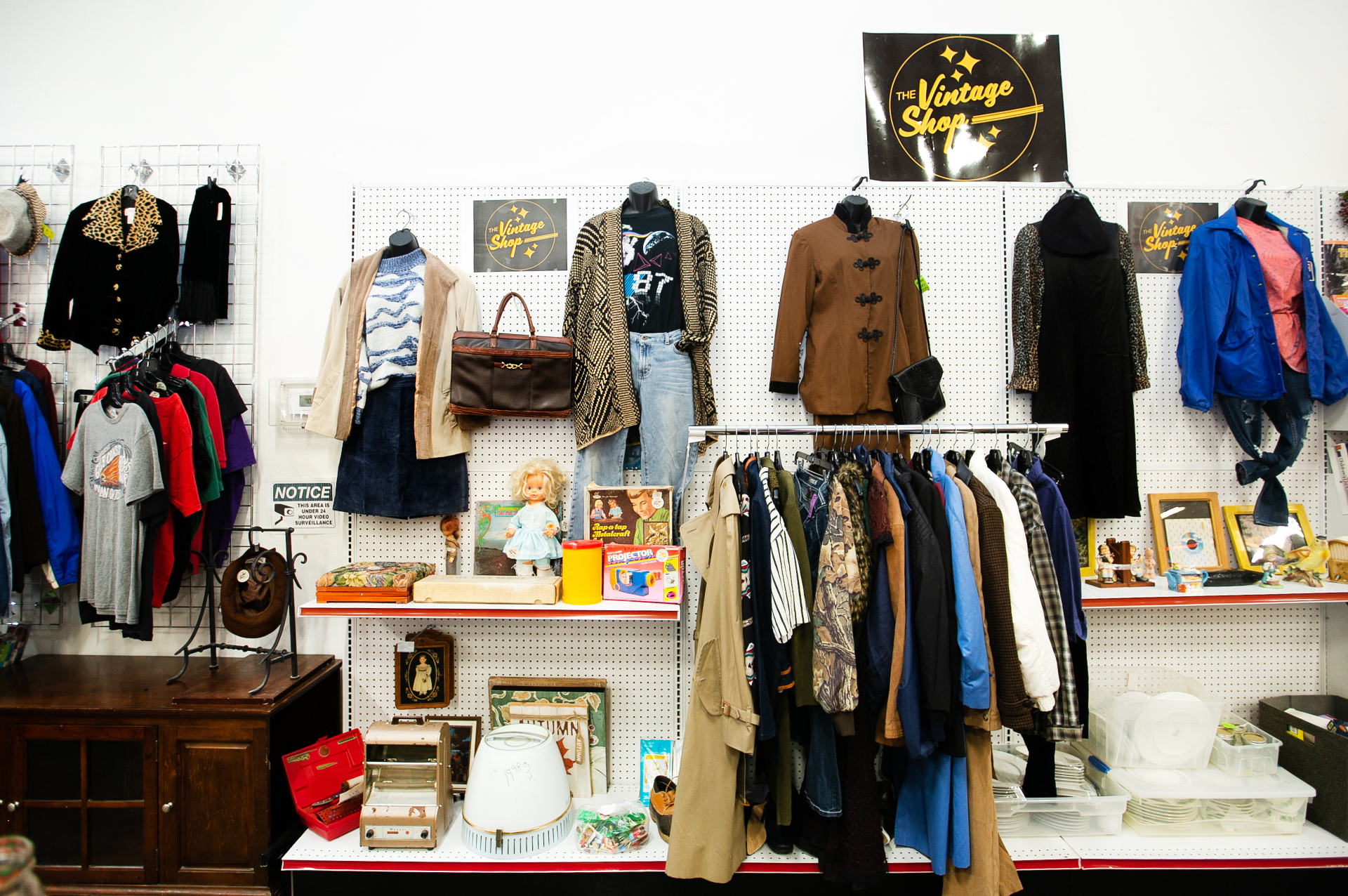 Vintage Shop display and apparel at Rangeline