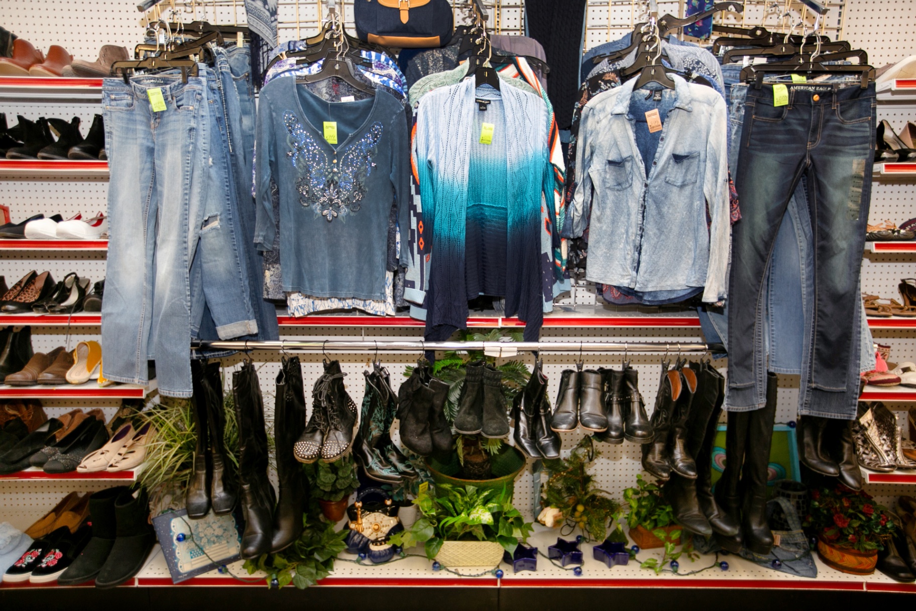 Denim section at E. Sunshine store